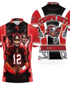 Tampa Bay Buccaneers Tom Brady And Team 2021 Nfl Champions 3D All Over Print Polo Shirt