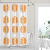 Tangerine Orange Palm Fronds Shower Curtain | Modern Neutral Minimalist Style