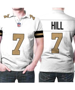 Taysom Hill #7 Nfl American Football Team Logo Color Rush Custom 3d Designed All Over Gift For Saints Fans Polo Shirt