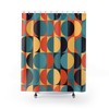 Teal Mid Century Modern Shower Curtain | Retro Bathroom Decor | 1970s Bathroom Decor | Guest Bathroom Decor