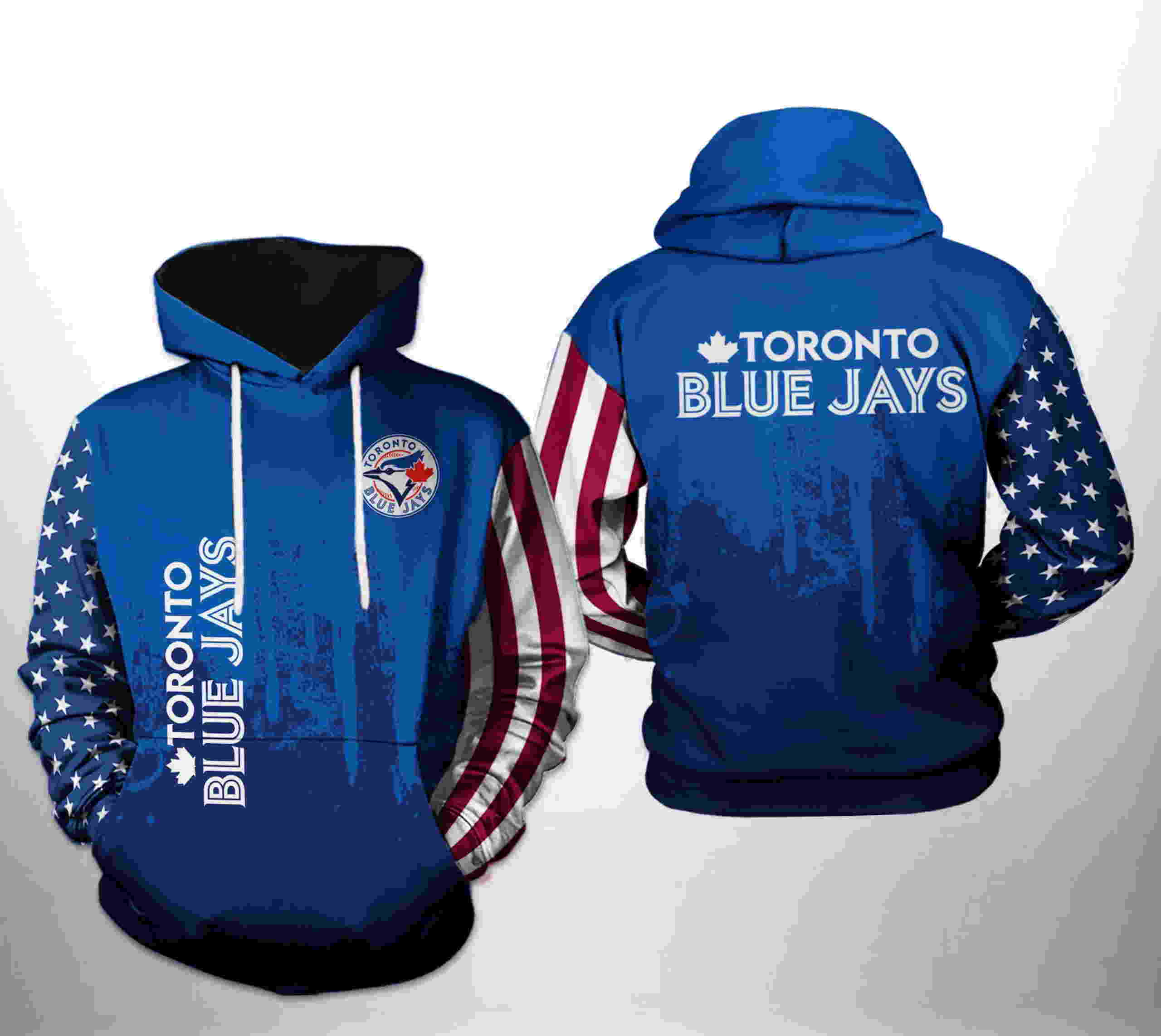 Team USA Toronto Blue Jays Baseball Hoodie with 3D Print and Zipper