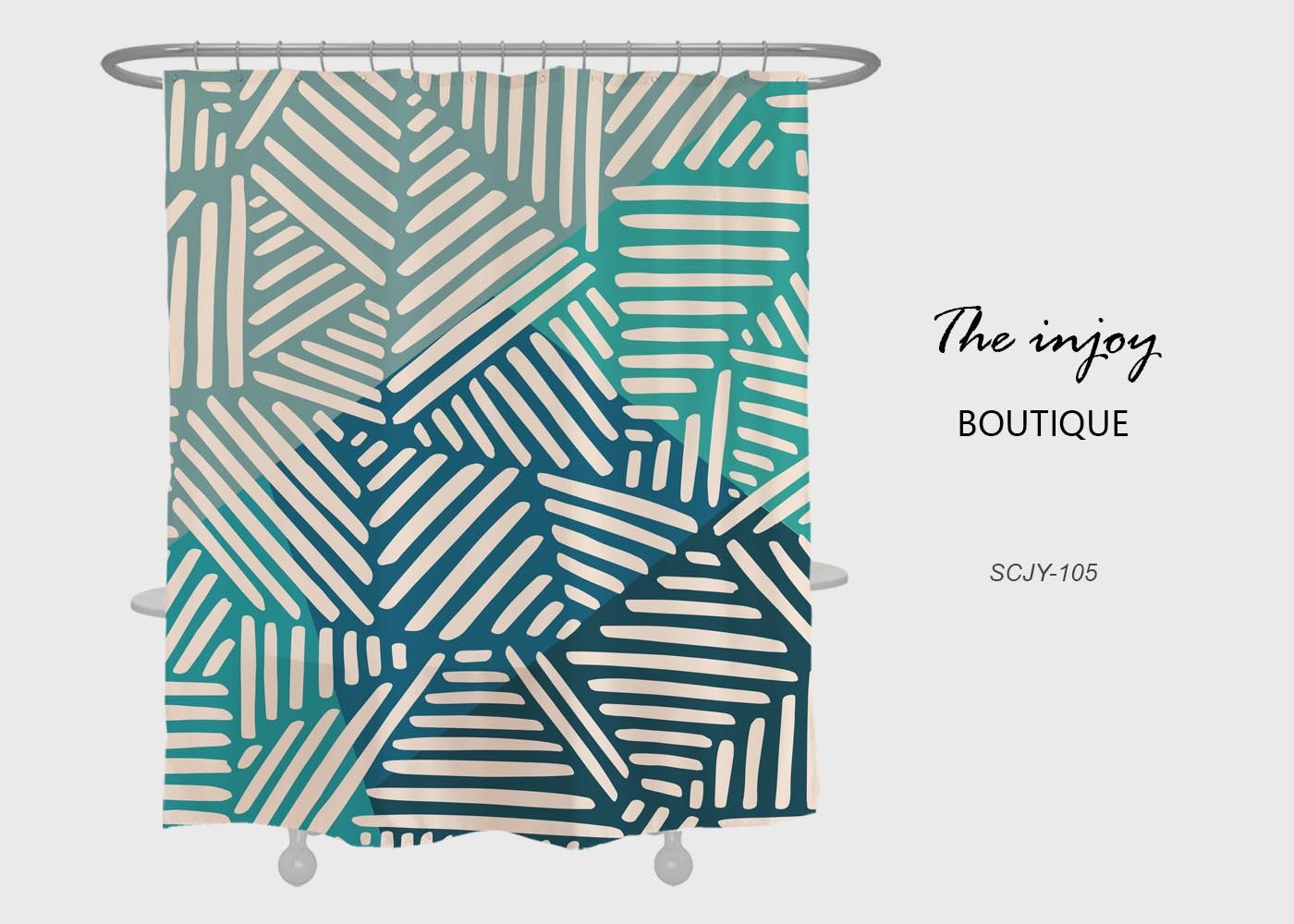 Technology Lines Modern Art Shower Curtain - Polyester Fabric Design - Waterproof and Durable for Bath Decor
