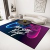 Teen Boys' Game Room Non-Slip Floor Rug - Funny Purple Gaming Doormat with T-Shirt, Hoodie, Sweatshirt Fun game room rugs