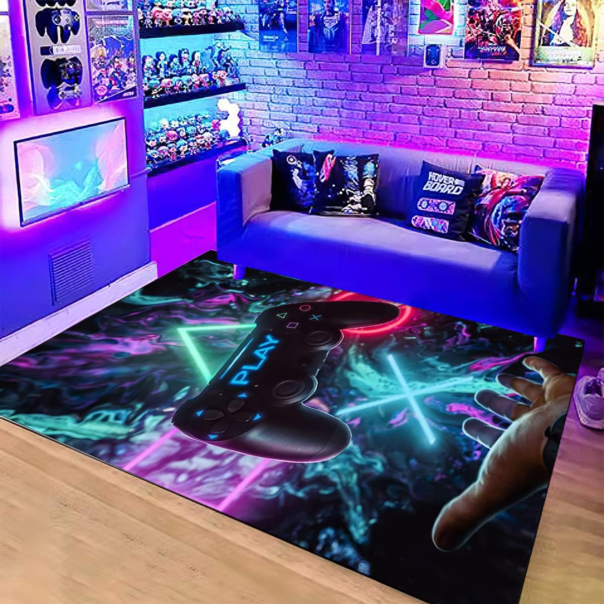 Teen-Approved Gaming Rugs with Controller Design - Perfect for Boys Bedroom - Image 2