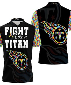 Tennessee Titans Autism Support Polo Shirt - All Over Print 3D T-Shirt with Athleisure Collar and Personalized Design