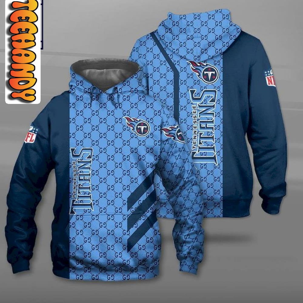 Tennessee Titans Luxury Design All Over Print 3D Hoodie with NFL Clothes