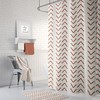 Terracotta Mudcloth Shower Curtain, Bohemian Bathroom Decor, Warm Bath Style