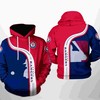 Texas Rangers All Over Print MLB Team 3D Hoodie Zipper