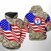 Texas Rangers All Over Print US Flag Camo Veteran 3D Hoodie