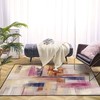 Textured Paint Strokes Artwork Oil Painting Canvas Grunge Acrylic 70s Style Area Rug - Modern and Non-Slip Home Decor