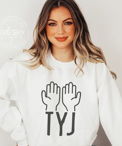 Thank You Christian T-Shirt with Praising Hands And Jesus Design