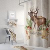 Thankful and Blessed Woodland Deer Shower Curtain Set with Optional Bath Mat