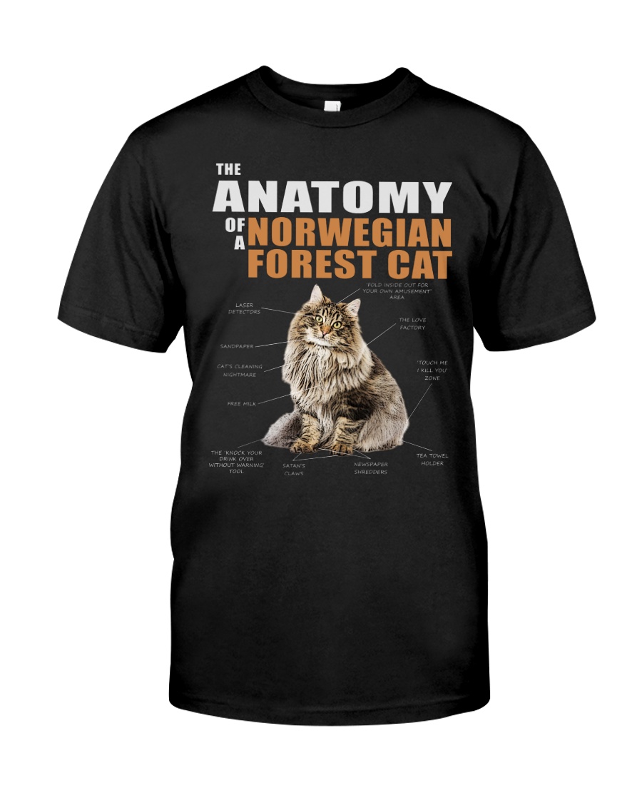 The Anatomy Of A Norwegian Forest Cat Hoodie