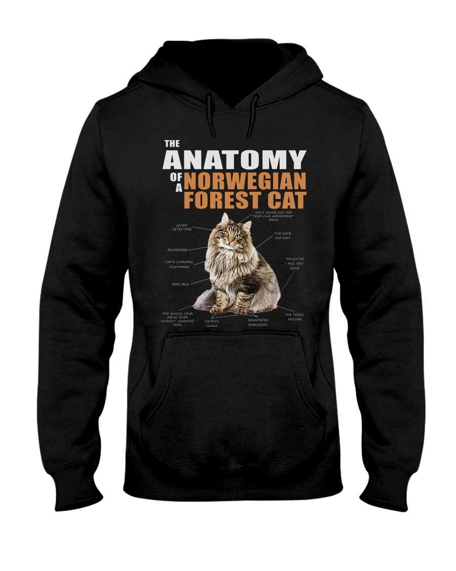 The Anatomy Of A Norwegian Forest Cat Hoodie - Image 2