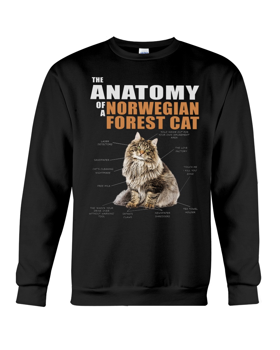 The Anatomy Of A Norwegian Forest Cat Hoodie - Image 4