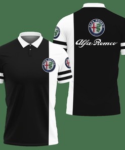 The Best is in Black: 3D Printed Alfa Romeo Nct-Va Polo Shirt Ver 2 with All Over Print Polo Design