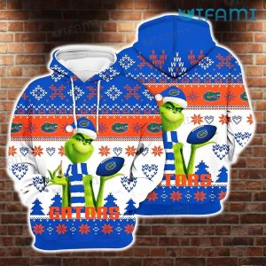 The Grinch Football Christmas Florida Gators Hoodie 3D - Image 2