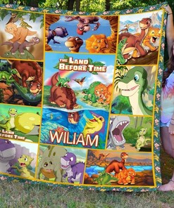 The Land Before Time Fleece Blanket - Personalized Disney Blanket with Custom Name for Kids