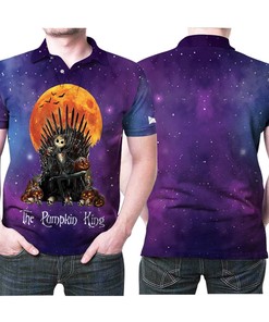 The Pumpkin King Jack Skellington Haunts in Spooky 3D Polo Shirt