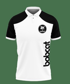 The Ultimate Black Polo: 3D Printed Bobcat Nct-Va Polo Shirt Ver 1 with All Over Print Polo Design