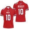 This Cole Beasley #10 Great Player Nfl American Football Red Color Rush Jersey Style Polo Shirt