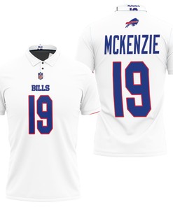 This Isaiah Mckenzie #19 Nfl Great Player American Football Team Game White Bills Fans Polo Shirt