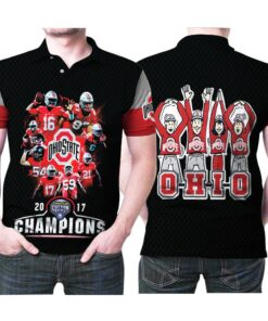 This Ohio State Buckeyes Champions University Football 3D All Over Print Polo Shirt is perfect for any fan of the team.