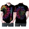 This Sunshine Mixed with a Little Hurricane Sunflowers 3D Breathable Fabric Athleisure Polo Shirt All Shirt 3D T-Shirt