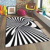 Tie Dye Ethnic Tribe Rainbow Bathroom Mat - Colorful Vortex Swirl Non-Slip Runner Area Rug