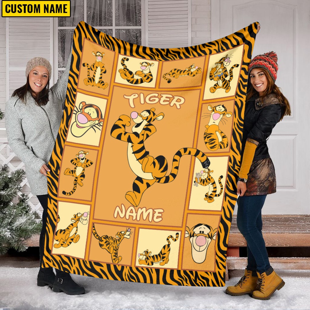 Tigger and Winnie the Pooh Magic Kingdom Park Fleece Blanket - Perfect for Bedding Decor and Sofa Blanket
