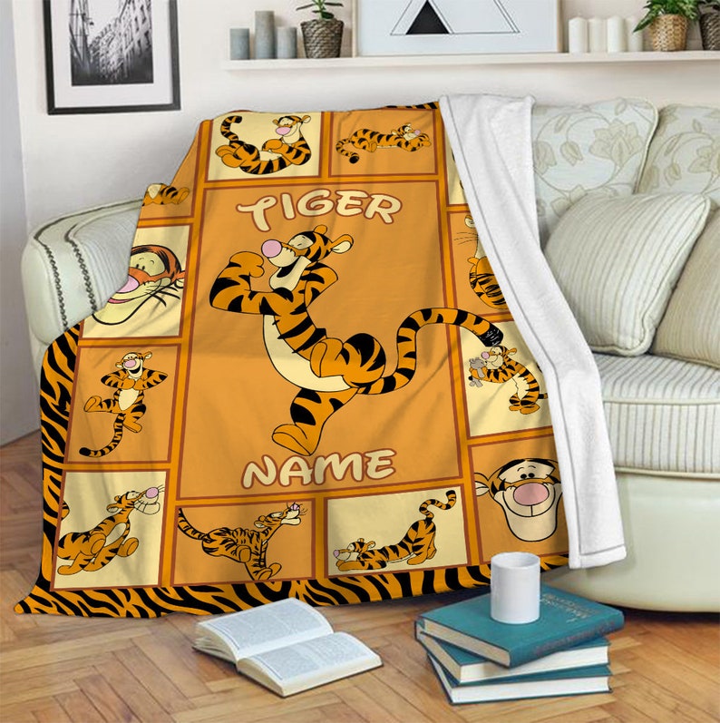 Tigger and Winnie the Pooh Magic Kingdom Park Fleece Blanket - Perfect for Bedding Decor and Sofa Blanket - Image 3