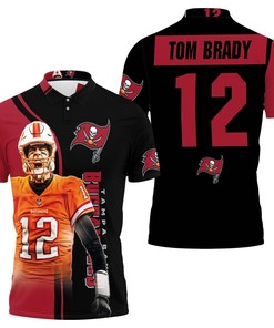 Tom Brady Best Player Legend 3D Printed Polo Shirt with All Over Print for Fans of Tampa Bay Buccaneers