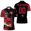 Tom Brady Running 12 Legend 3D All Over Print Polo Shirt for Tampa Bay Buccaneers