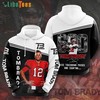 Tom Brady Tampa Bay Buccaneers 600 Touchdown Passes All Over Print 3D Hoodie with Player Achievement