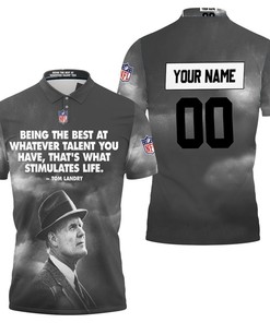 Tom Landry Quote Personalized Polo Shirt for Dallas Cowboys Fans
