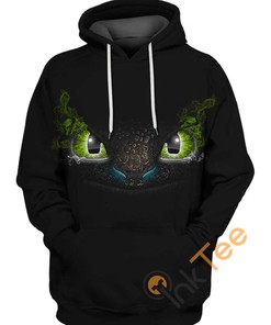 Toothless Face 3D Printed Hoodie for Dragon Fans