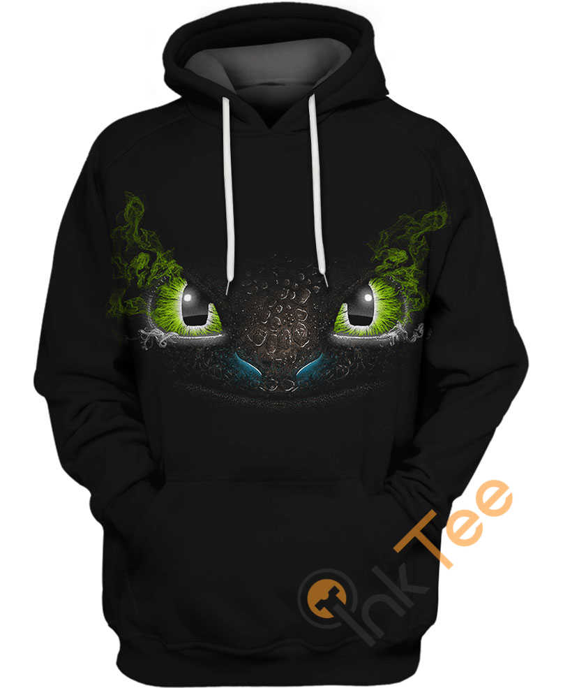 Toothless Face 3D Printed Hoodie for Dragon Fans