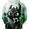 Toothless Fanart All Over Print Hoodie in 3D Design