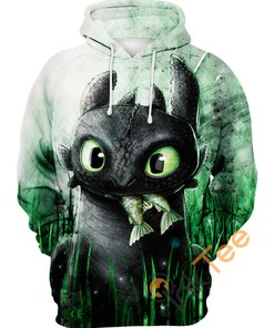 Toothless Fanart All Over Print Hoodie in 3D Design