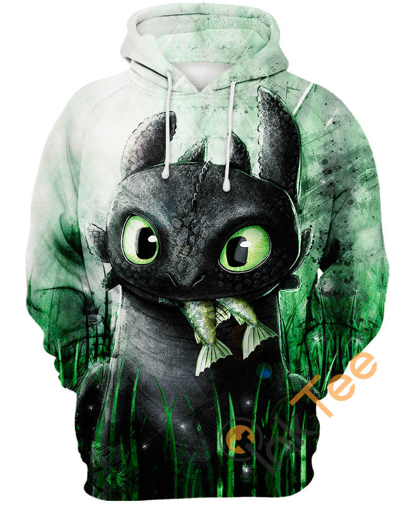 Toothless Fanart All Over Print Hoodie in 3D Design