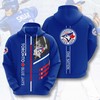 Toronto Blue Jays Custom All Over Print Hoodie with 3D Pattern