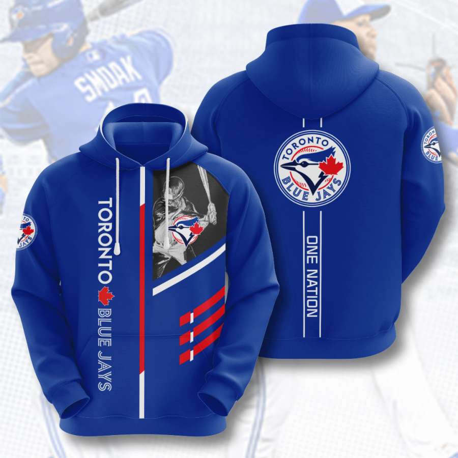 Toronto Blue Jays Custom All Over Print Hoodie with 3D Pattern