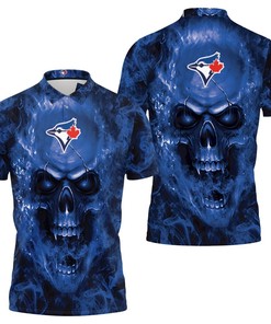 Toronto Blue Jays Fans Show Their Love with Skull 3D Polo Shirt