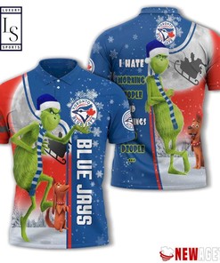Toronto Blue Jays Grinch Steals Christmas with Athleisure Polo Shirt