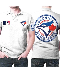 Toronto Blue Jays Mlb Baseball Team Logo 3D All Over Print Polo Shirt with All Over Print Polo T-shirt