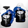 Toronto Blue Jays Punisher Skull 3D Hoodie with Zipper