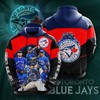 Toronto Blue Jays Sport Theme All Over Print Hoodie with 3D Effect
