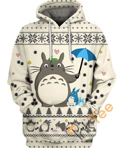 Totoro Christmas Hoodie in 3D Design