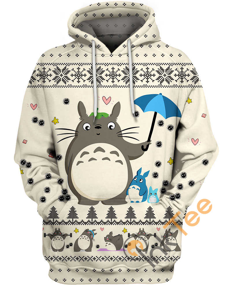 Totoro Christmas Hoodie in 3D Design