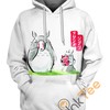 Totoro Ghibli Masks All Over Print Hoodie in 3D